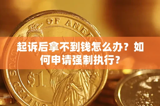 北京起诉后拿不到钱怎么办？如何申请强制执行？