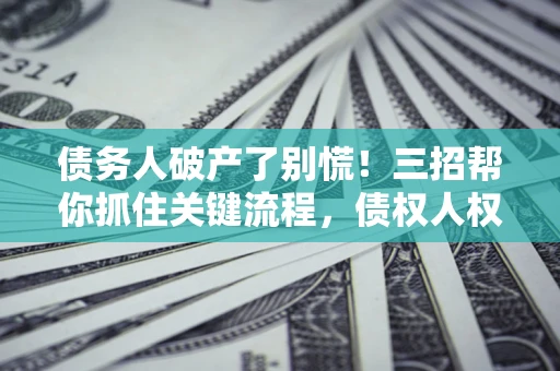 北京债务人破产了别慌！三招帮你抓住关键流程，债权人权益不再缩水