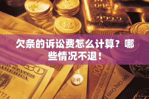 北京欠条的诉讼费怎么计算？哪些情况不退！