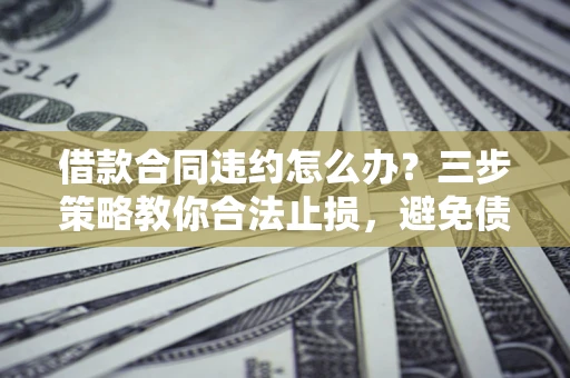 北京借款合同违约怎么办？三步策略教你合法止损，避免债务危机升级